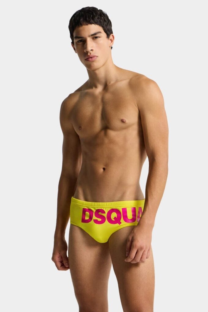 Bañador de corte bajo con logotipo de Dsquared2 Bañador de corte bajo con logotipo de Dsquared2