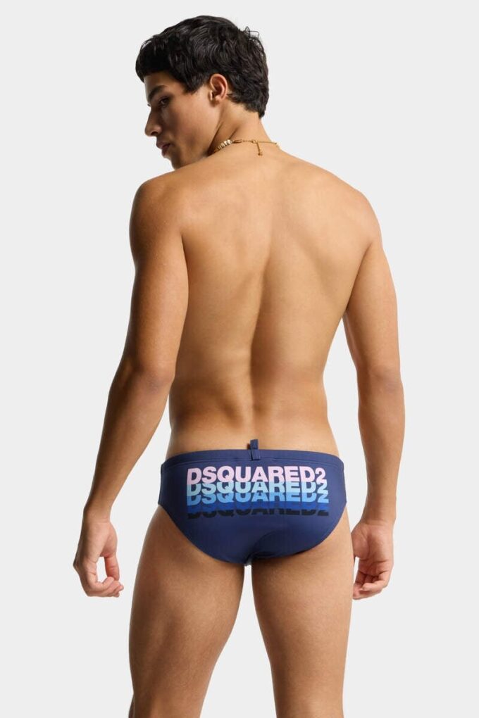 Bañador de corte bajo con logotipo de Dsquared2 Bañador de corte bajo con logotipo de Dsquared2