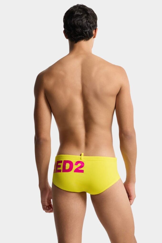 Bañador de corte bajo con logotipo de Dsquared2 Bañador de corte bajo con logotipo de Dsquared2