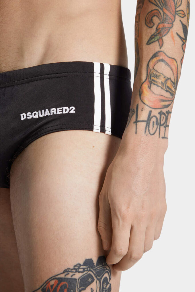 Bañador de corte bajo con logotipo de Dsquared2 Bañador de corte bajo con logotipo de Dsquared2