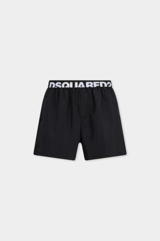 Bañador tipo bóxer midi con logotipo de Dsquared2