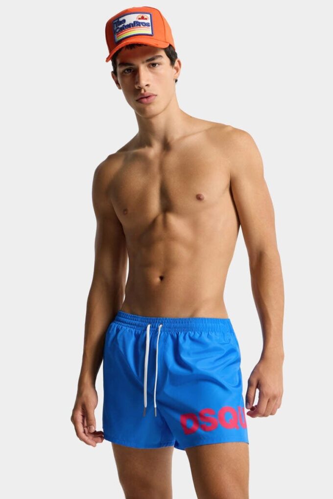 Bañador tipo bóxer midi con logotipo de Dsquared2 Bañador tipo bóxer midi con logotipo de Dsquared2