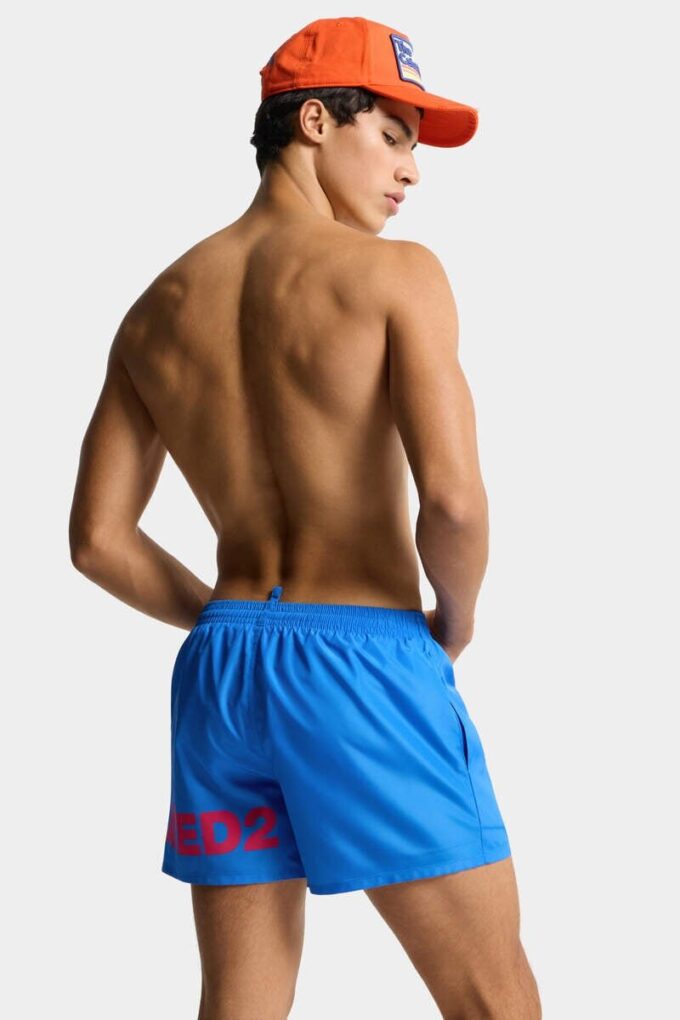 Bañador tipo bóxer midi con logotipo de Dsquared2 Bañador tipo bóxer midi con logotipo de Dsquared2