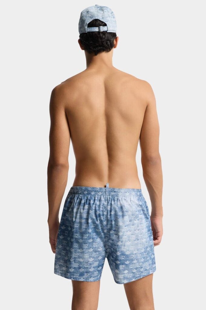 Bañador tipo bóxer midi con monograma D2 Bañador tipo bóxer midi con monograma D2