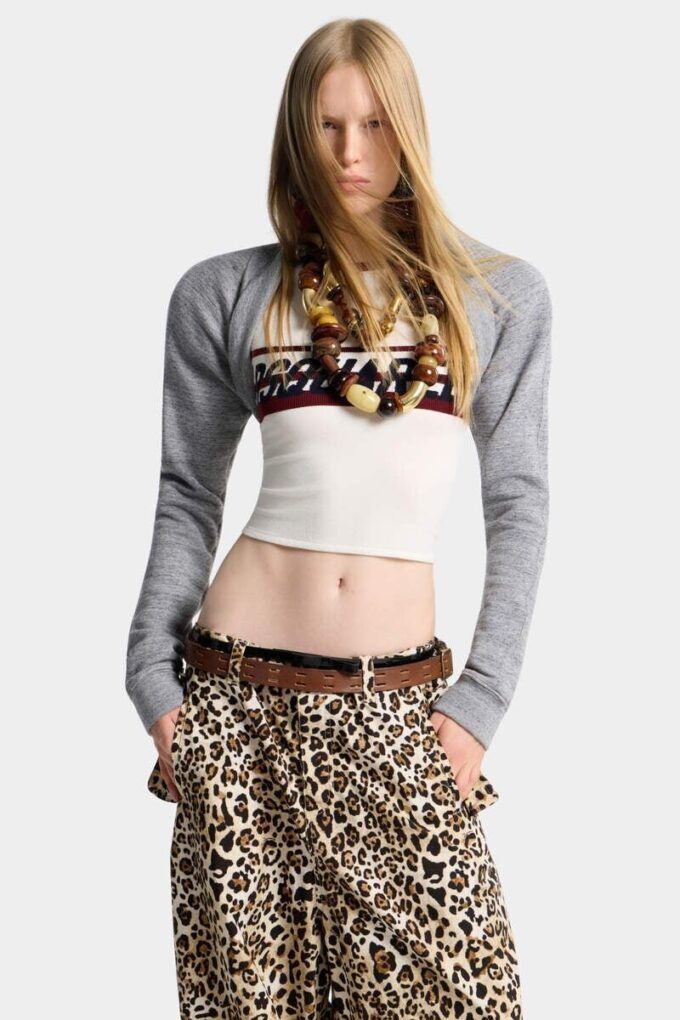 Bolero de jersey con corte profundo Bolero de jersey con corte profundo