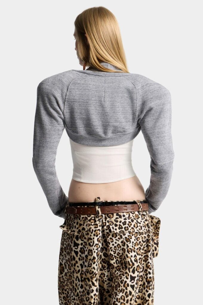 Bolero de jersey con corte profundo Bolero de jersey con corte profundo