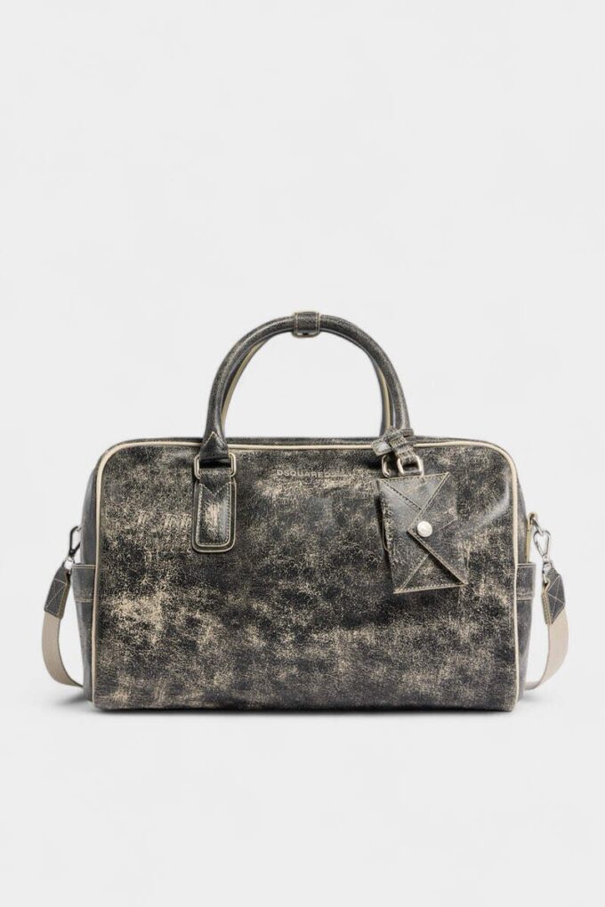 Bolsa de viaje de cuero craquelado D2 Bolsa de viaje de cuero craquelado D2