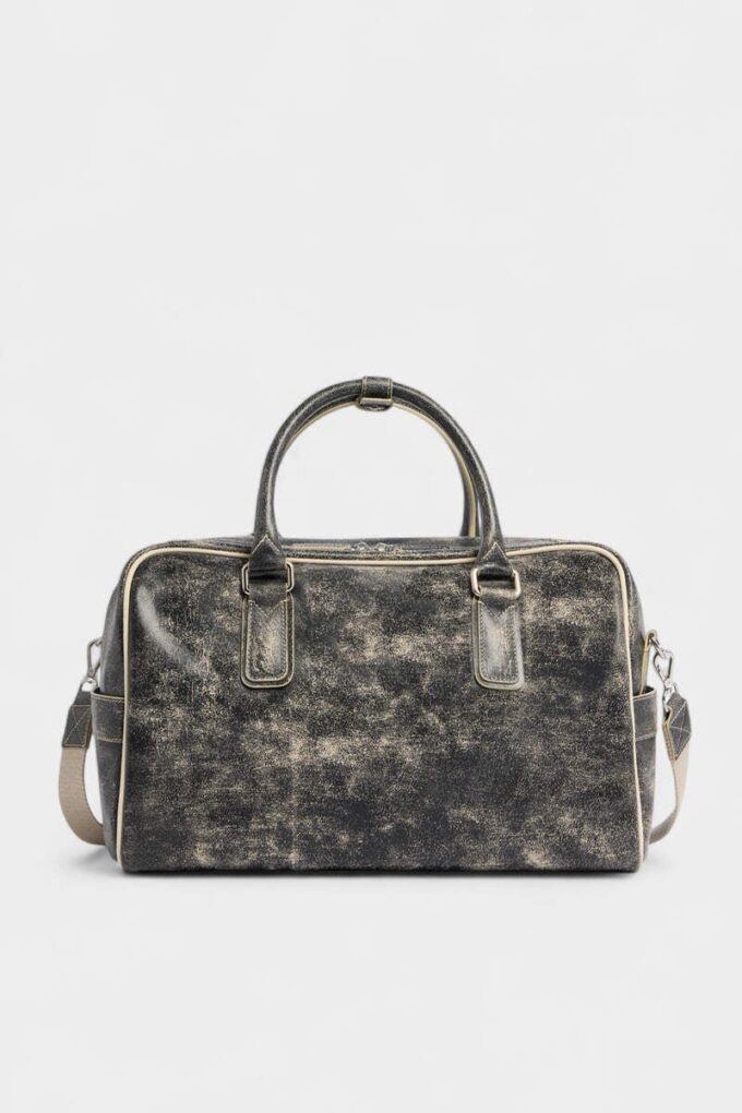 Bolsa de viaje de cuero craquelado D2 Bolsa de viaje de cuero craquelado D2