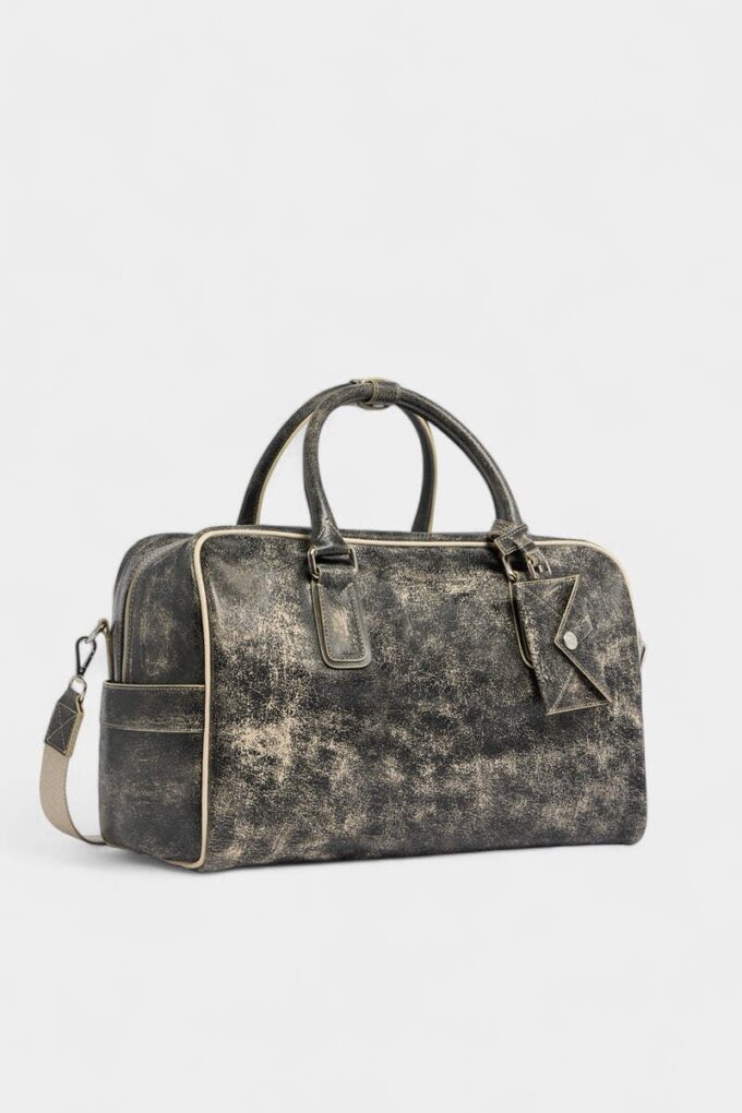 Bolsa de viaje de cuero craquelado D2 Bolsa de viaje de cuero craquelado D2