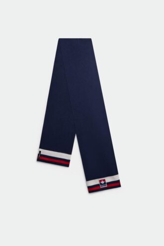 Bufanda de punto con hoja de arce de Dsquared2
