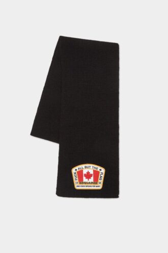 Bufanda de punto con la bandera canadiense