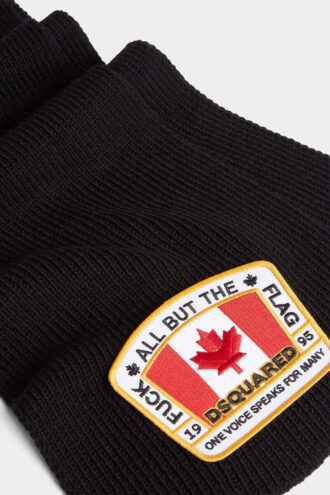 Bufanda de punto con la bandera canadiense