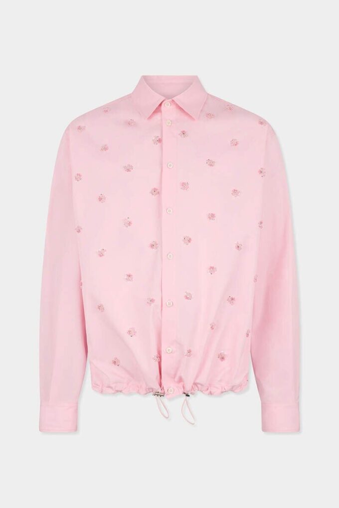 Camisa con cordón bordado