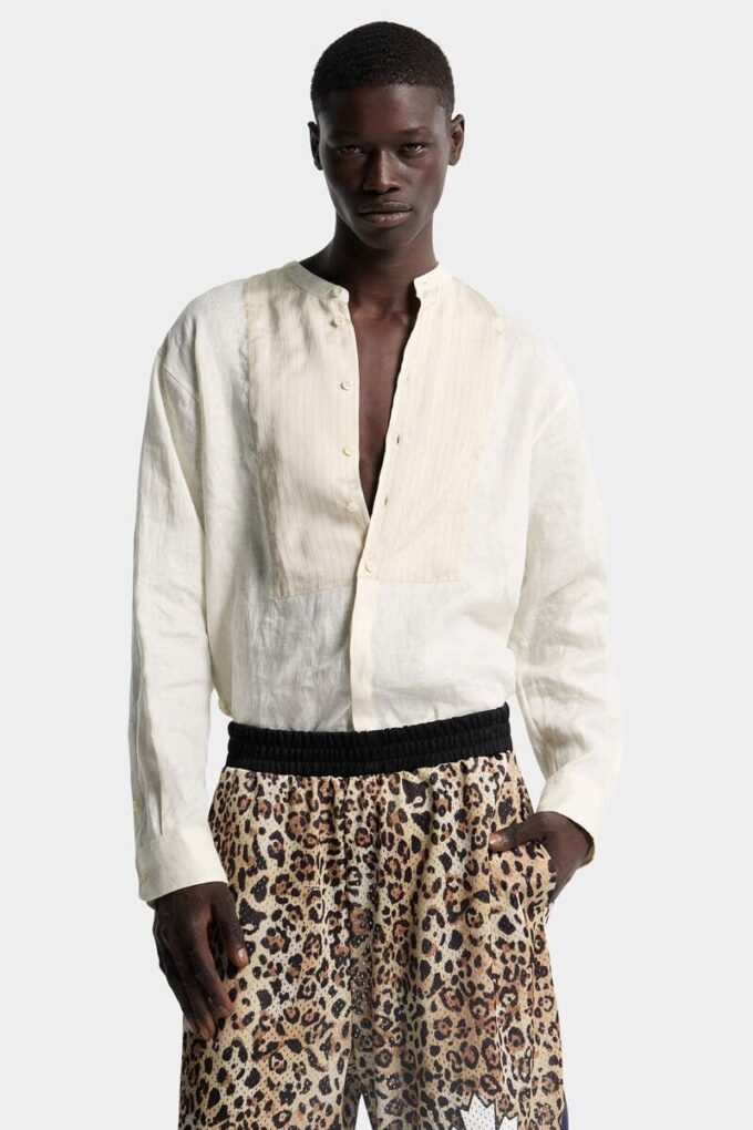 Camisa con pajarita y corte holgado
