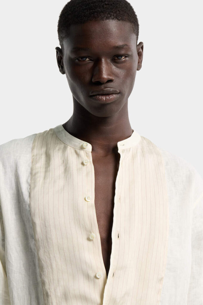 Camisa con pajarita y corte holgado