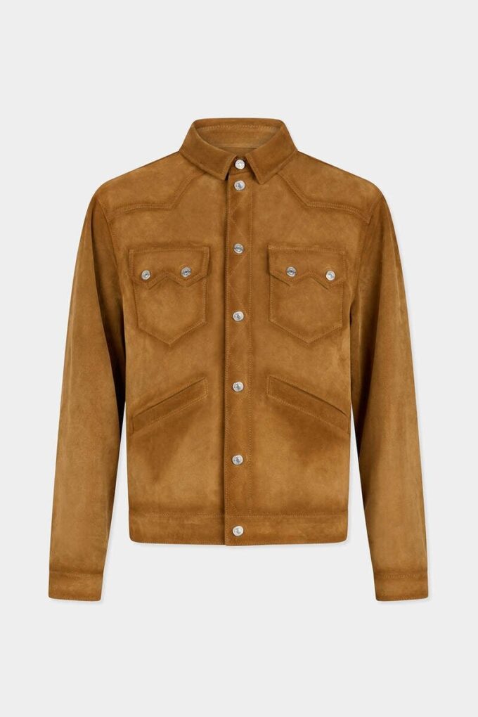 Camisa cuadrada de ante