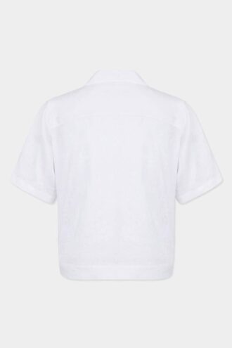 Camisa de bowling arrugada