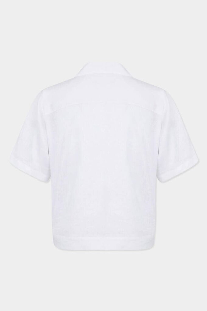 Camisa de bowling arrugada