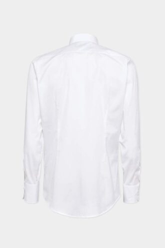 Camisa de corte slim con cuello de aguja