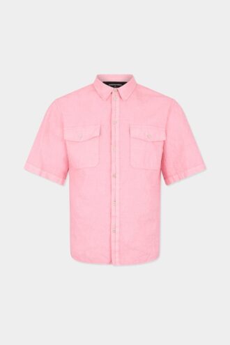 Camisa de lino de manga corta