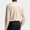 Camisa de seda con pajarita y hombros caídos Camisa de seda con pajarita y hombros caídos
