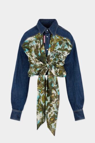 Camisas cortas de mezcla de denim Monkey Business