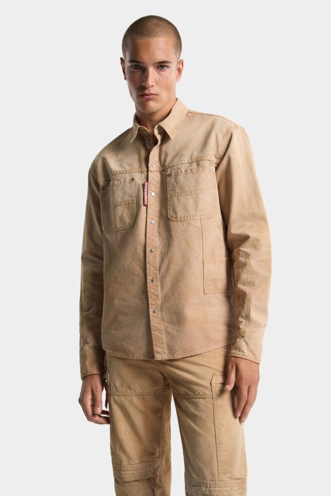 Camisas de carpintero teñidas en prenda Camisas de carpintero teñidas en prenda