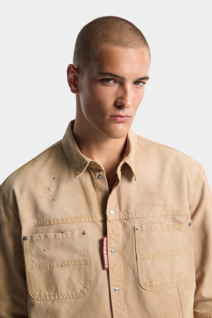 Camisas de carpintero teñidas en prenda Camisas de carpintero teñidas en prenda