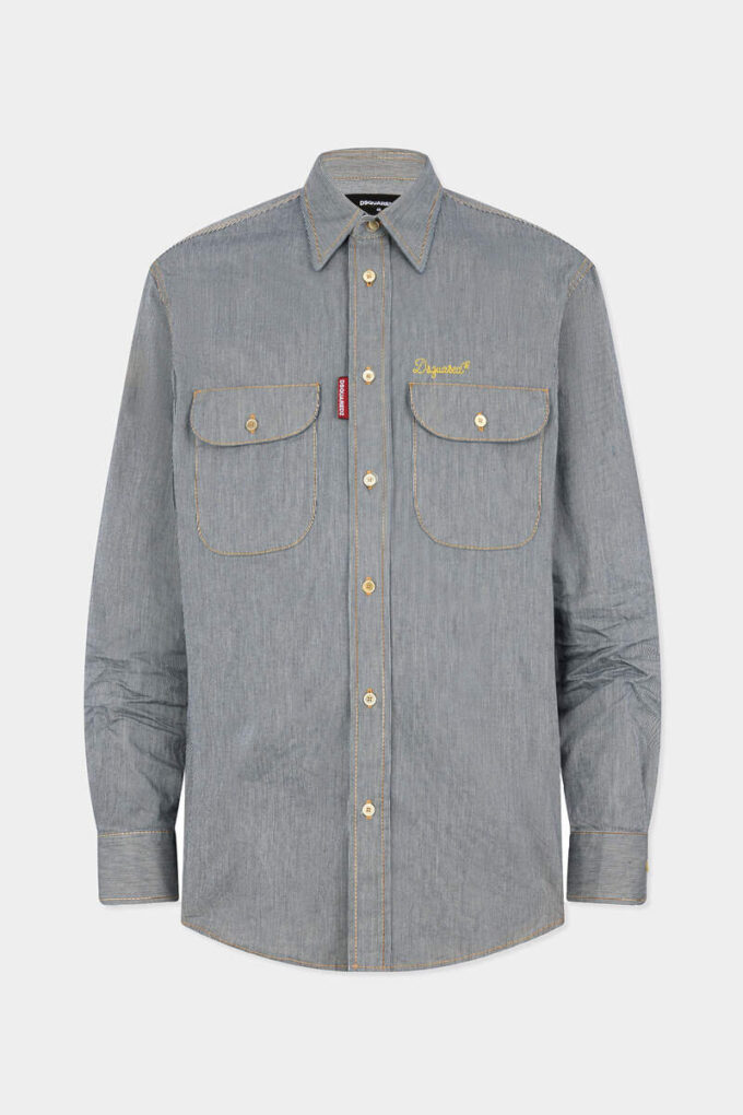 Camisas vintage canadienses de denim a rayas Camisas vintage canadienses de denim a rayas