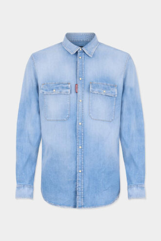 Camisas vintage canadienses de lavado claro