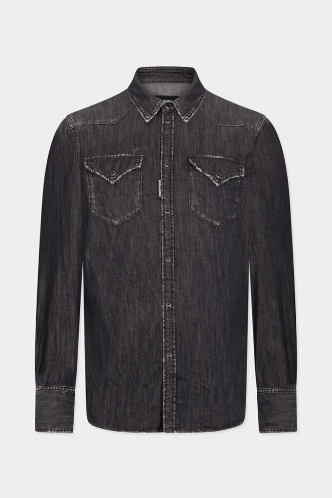 Camisas western lavadas en negro Camisas western lavadas en negro