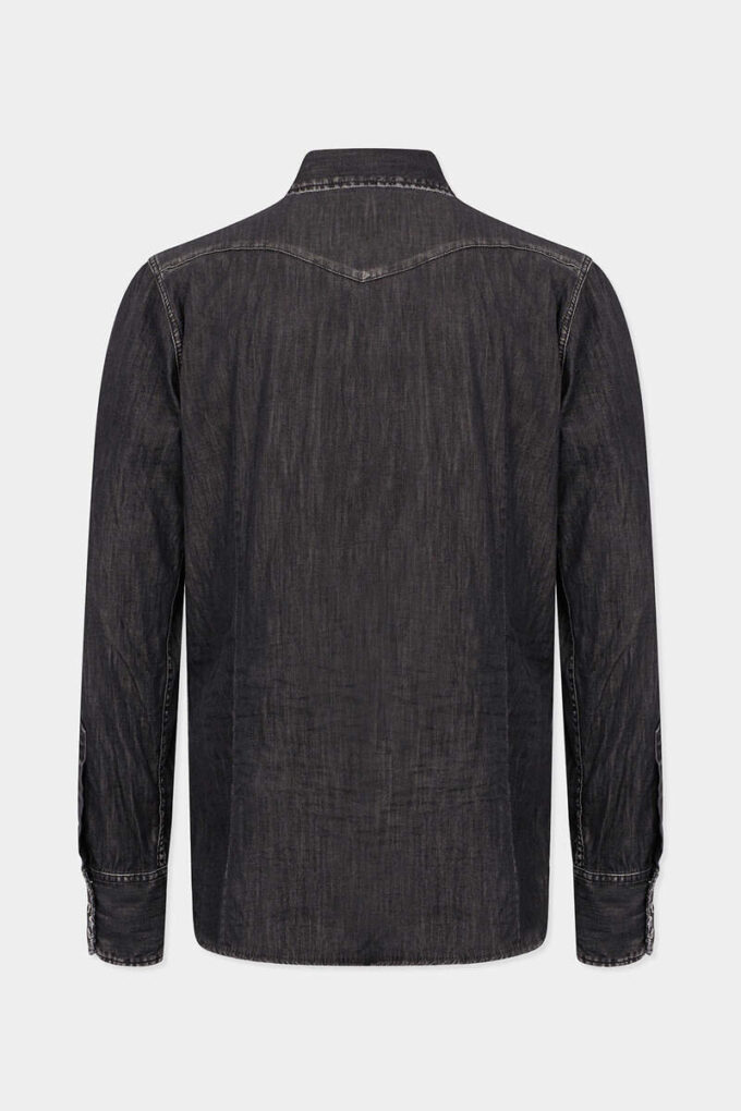 Camisas western lavadas en negro Camisas western lavadas en negro
