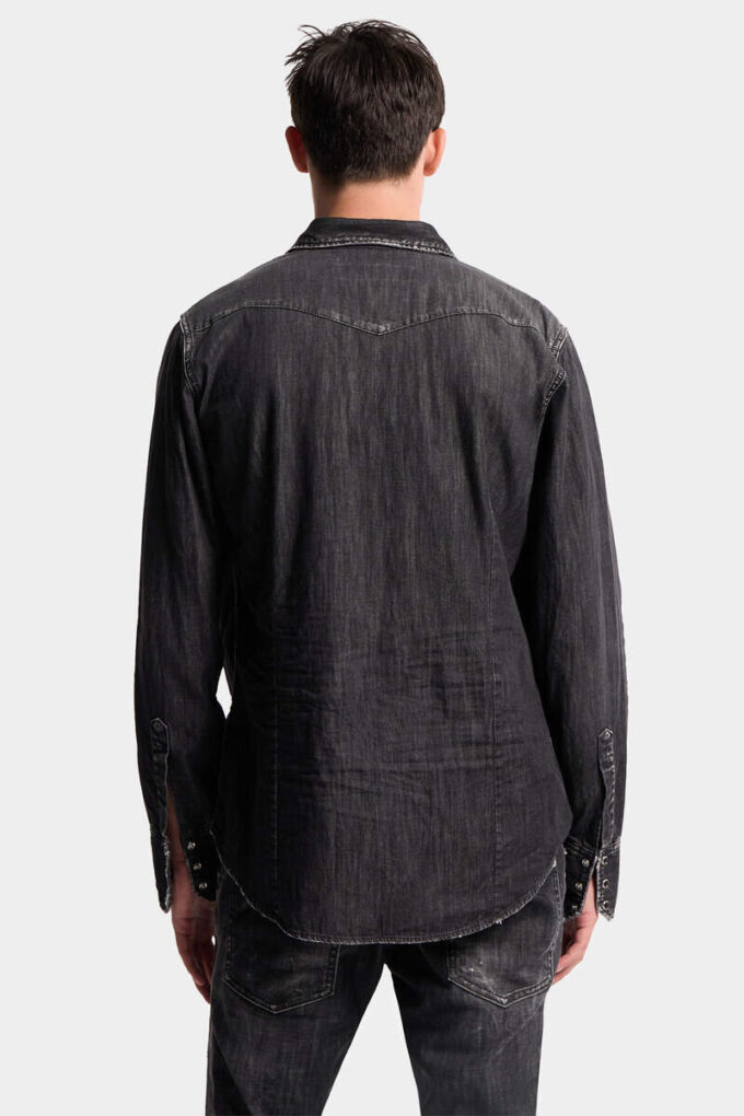 Camisas western lavadas en negro Camisas western lavadas en negro