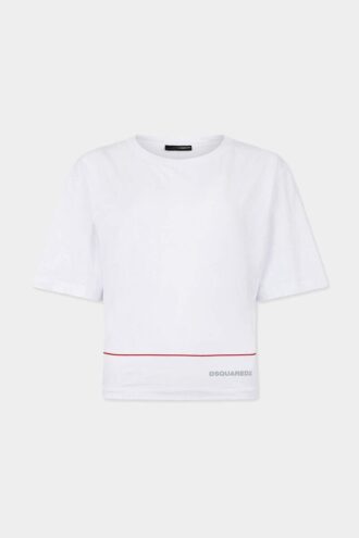 Camiseta corta de corte holgado Dsquared2 Tape