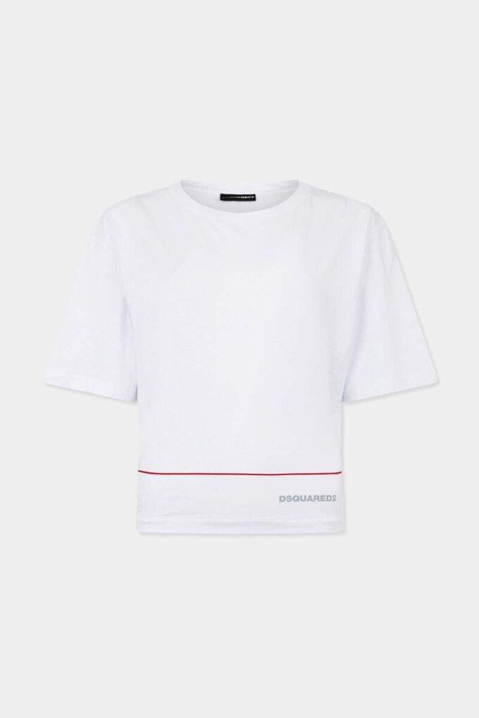 Camiseta corta de corte holgado Dsquared2 Tape Camiseta corta de corte holgado Dsquared2 Tape
