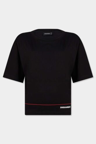 Camiseta corta de corte holgado Dsquared2 Tape