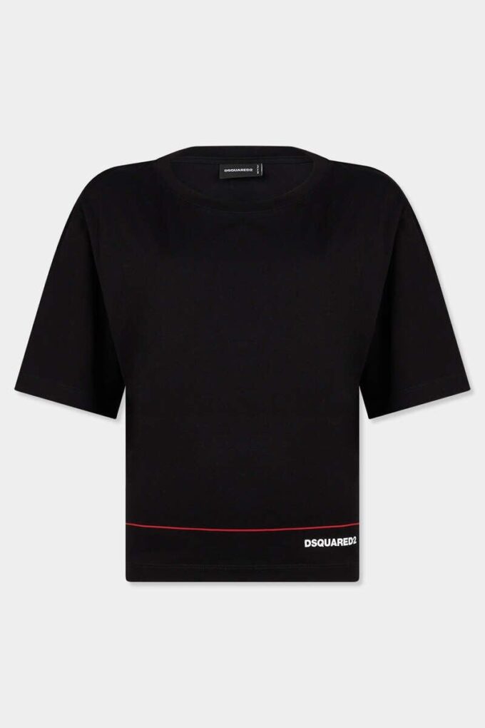 Camiseta corta de corte holgado Dsquared2 Tape Camiseta corta de corte holgado Dsquared2 Tape