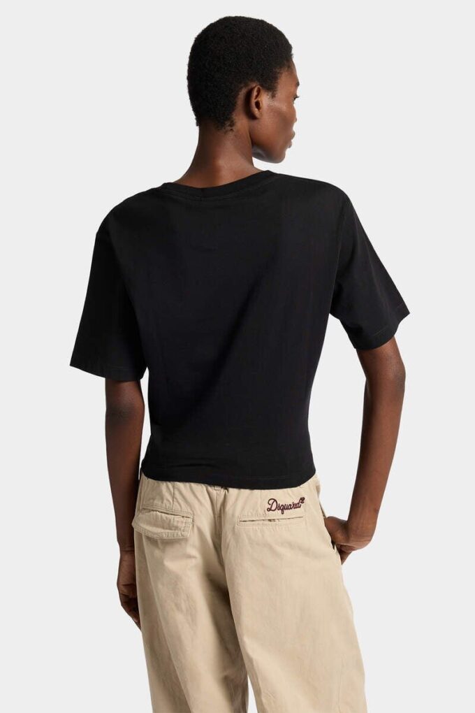 Camiseta corta de corte holgado Dsquared2 Tape Camiseta corta de corte holgado Dsquared2 Tape