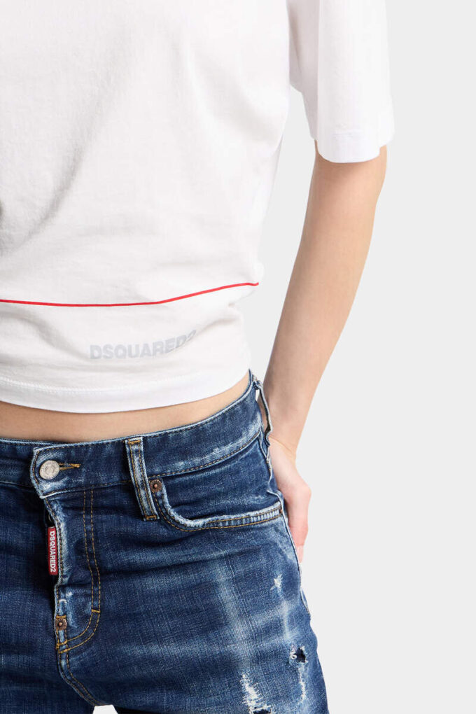 Camiseta corta de corte holgado Dsquared2 Tape Camiseta corta de corte holgado Dsquared2 Tape