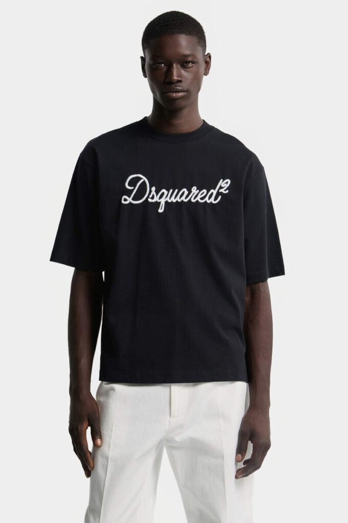 Camiseta de corte holgado con bordado Dsquared2 Camiseta de corte holgado con bordado Dsquared2