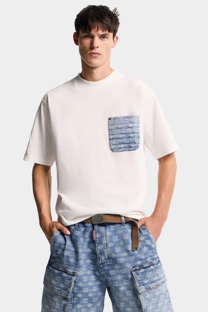 Camiseta de corte holgado con monograma D2 Camiseta de corte holgado con monograma D2