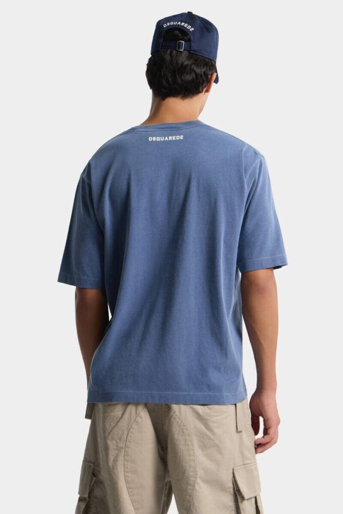 Camiseta holgada con efecto desgastado vintage Camiseta holgada con efecto desgastado vintage
