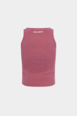 Camiseta sin mangas con efecto desgastado vintage