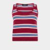 Camiseta sin mangas de punto a rayas Camiseta sin mangas de punto a rayas