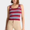 Camiseta sin mangas de punto a rayas Camiseta sin mangas de punto a rayas