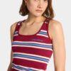 Camiseta sin mangas de punto a rayas Camiseta sin mangas de punto a rayas