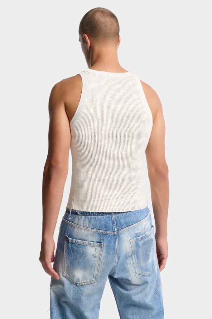 Camiseta sin mangas de punto D2 al revés Camiseta sin mangas de punto D2 al revés