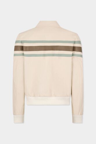 Cazadora de cuero de estilo preppy