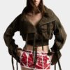 Chaqueta cargo con múltiples bolsillos Chaqueta cargo con múltiples bolsillos