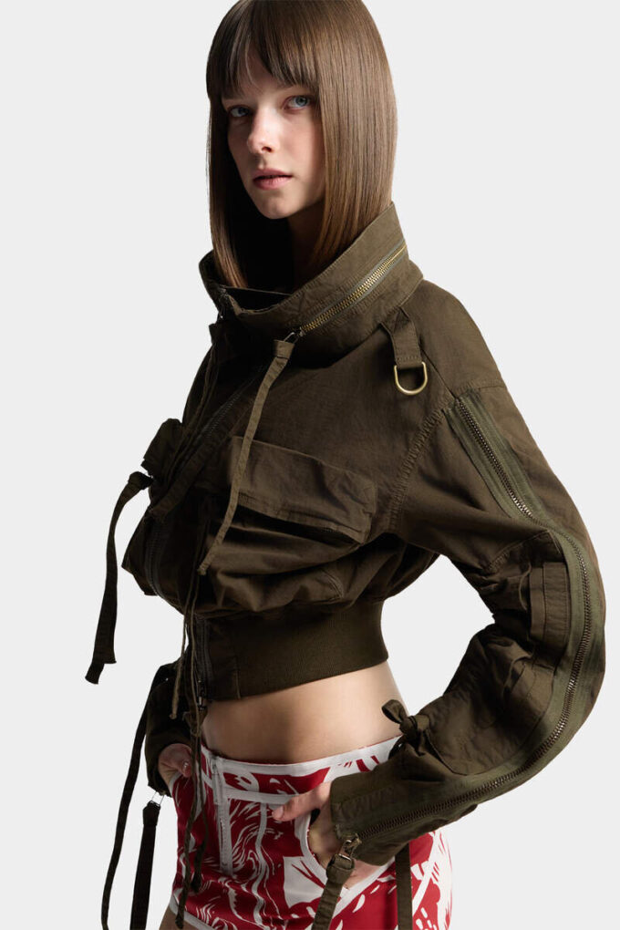 Chaqueta cargo con múltiples bolsillos Chaqueta cargo con múltiples bolsillos